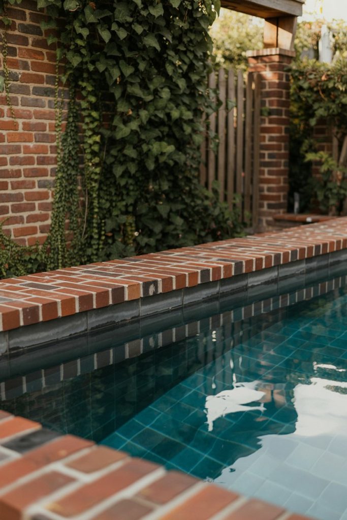 Brick Coping for a Cozy, Traditional Feel