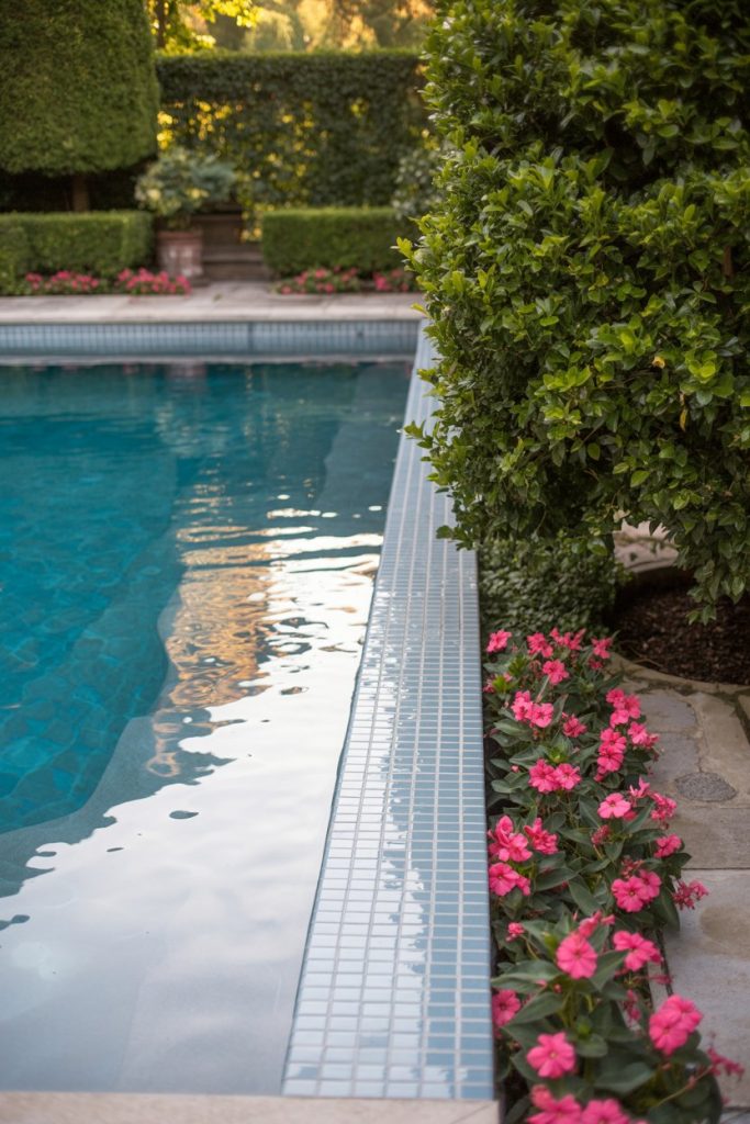 Light Blue Waterline Tile for That Fresh Pool Glow

