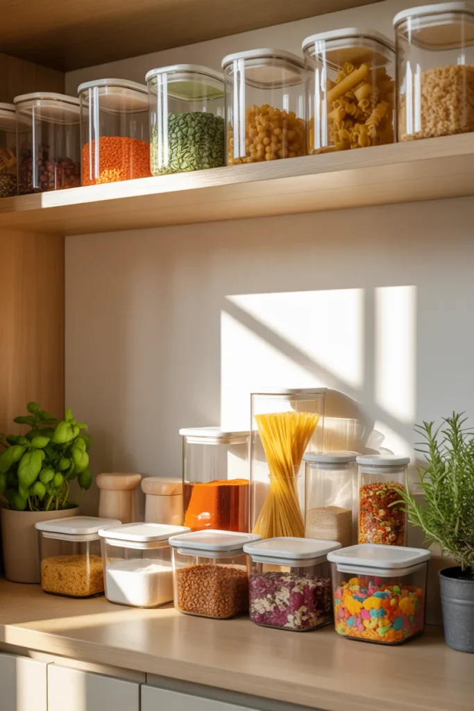 1. Clear Containers That Instantly Reduce Clutter