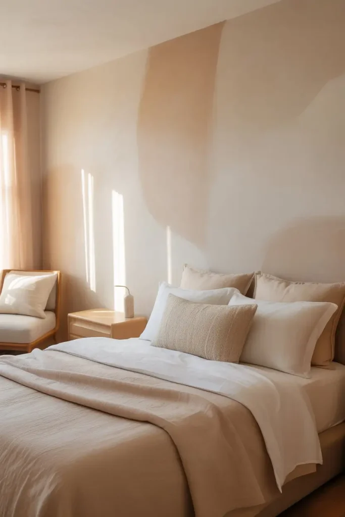 1. Warm Neutral Walls That Open Up Space
