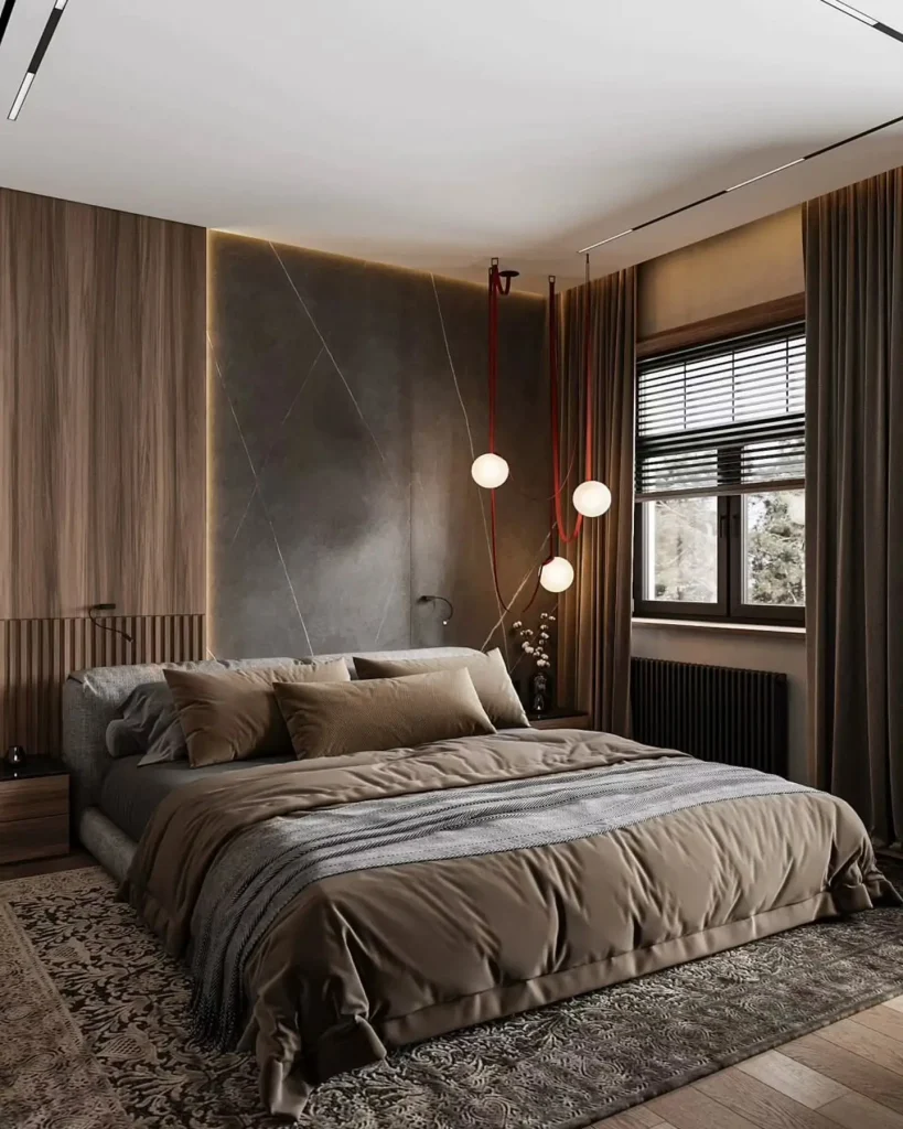 10. Bedroom Layout with Bed in the Corner