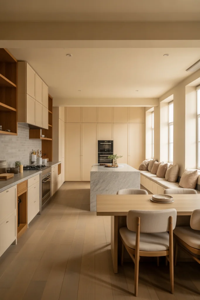 10. Functional Open Kitchens with Clear Zones