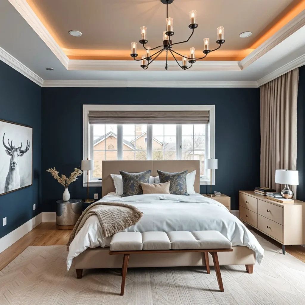 11. Bedroom Aesthetic with Statement Wall