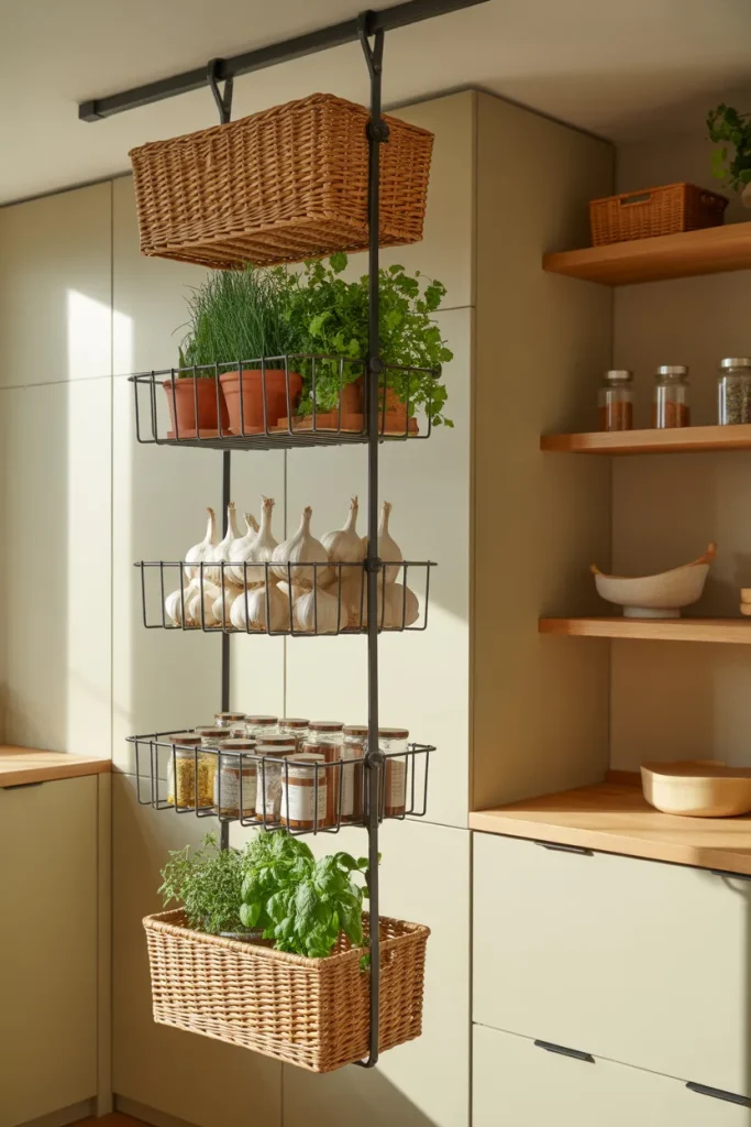 11. Hanging Storage for Herbs and Small Items