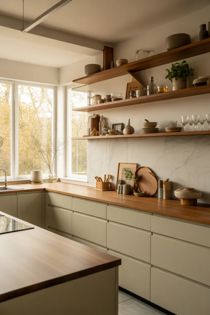11. Open Shelving Used in a Thoughtful Way