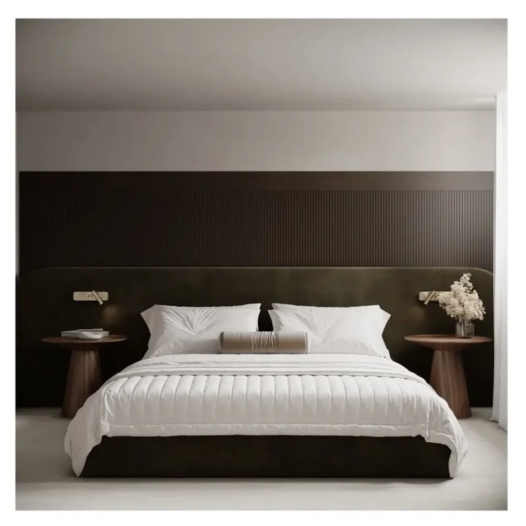 11. Upholstered Beds with Soft Rounded Edges