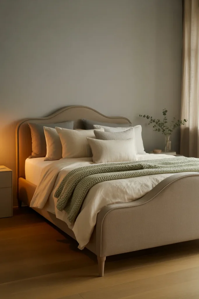 11. Upholstered Beds with Soft Rounded Edges