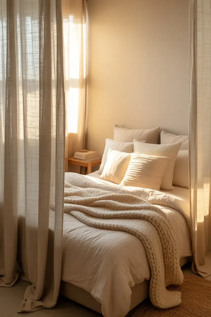 12. Curtains That Let in Soft Light