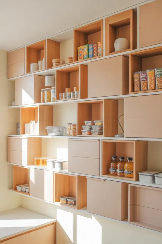 12. Modular Storage Cubes for Custom Pantry Solutions