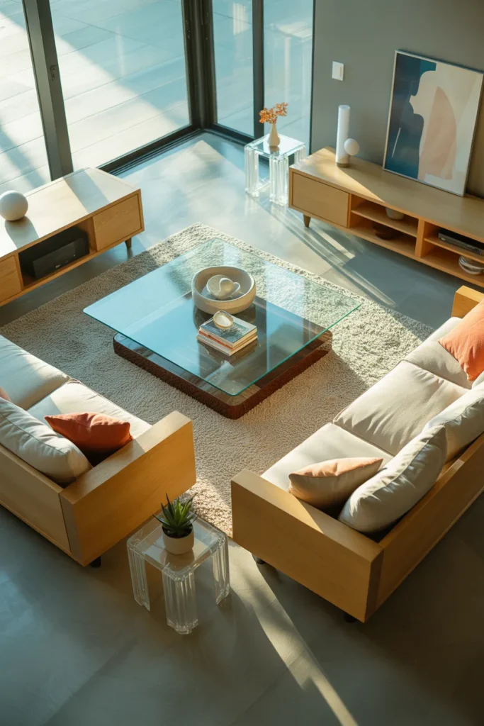 12. Use Glass and Light Materials