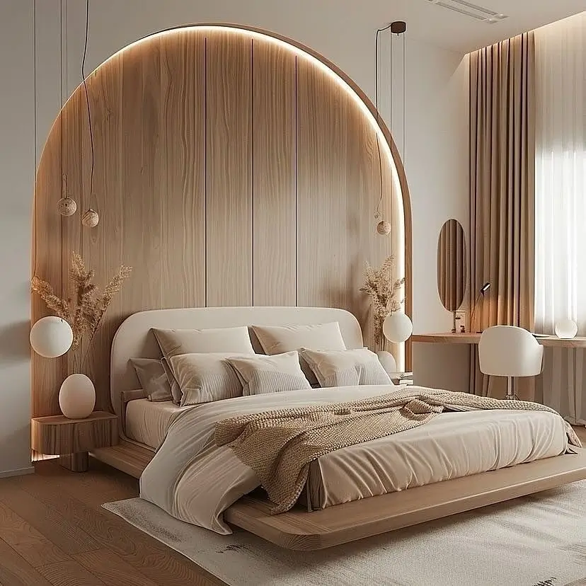 13. Beds with Integrated Shelving and Nightstands