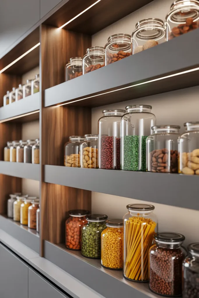 14. Clear Jars for Snacks and Dry Goods
