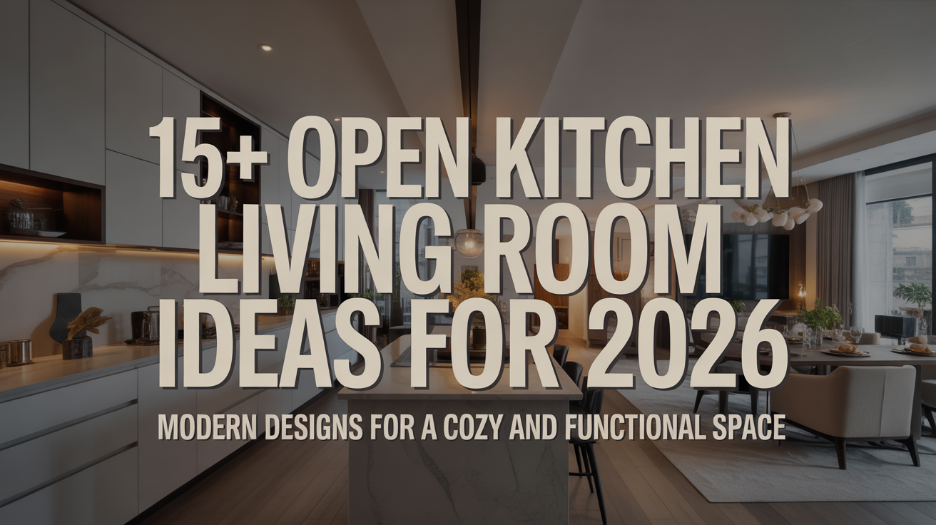 15+ Open Kitchen Living Room Ideas for 2026: Modern Designs for a Cozy and Functional Space