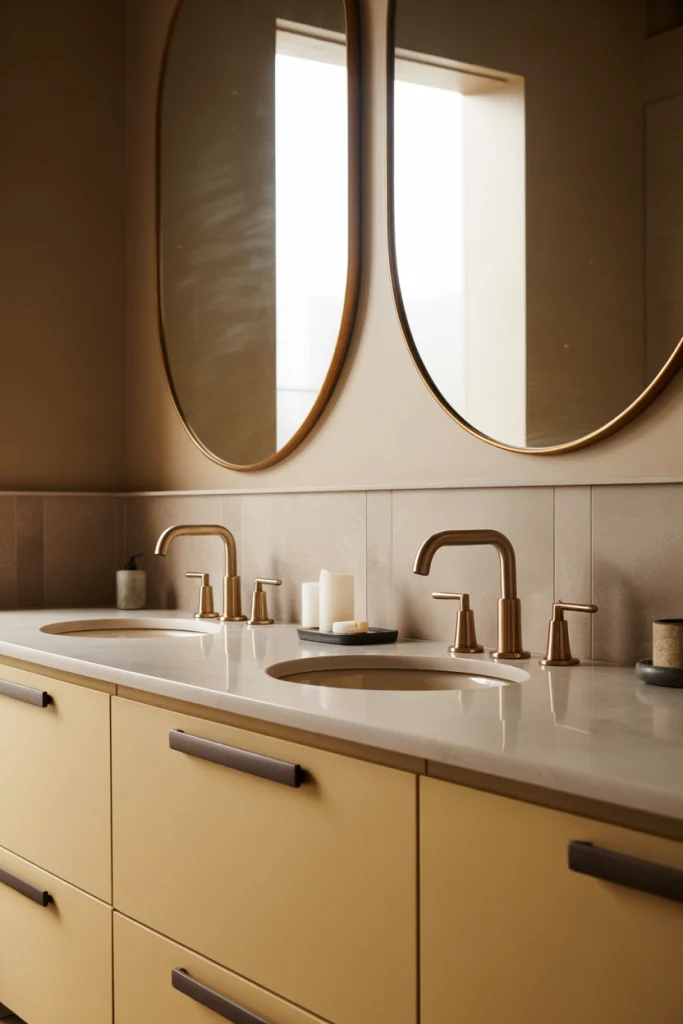 15. Warm Metal Accents Used Lightly