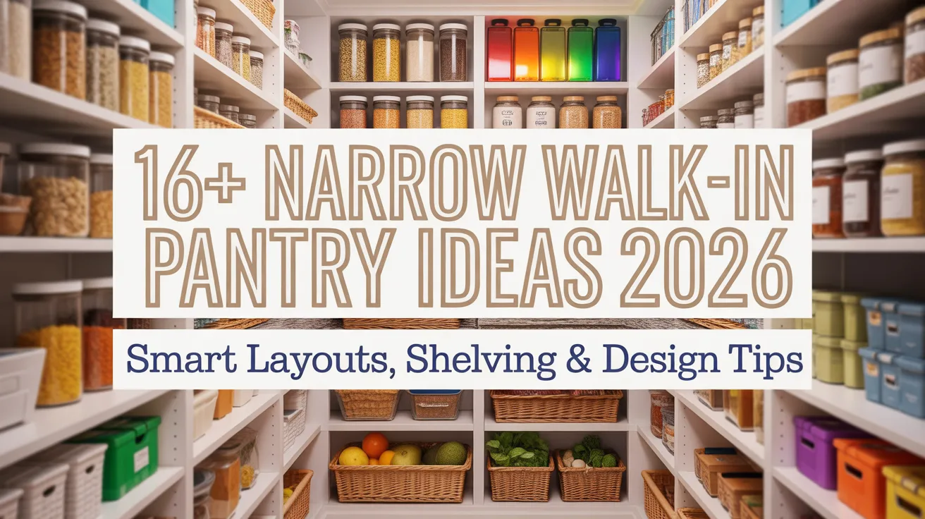 16+ Narrow Walk-In Pantry Ideas 2026: Smart Layouts, Shelving & Design Tips