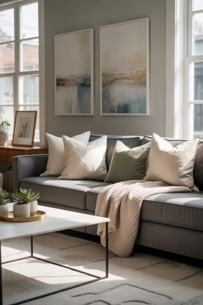 16. Art That Matches the Calm Tone of Gray