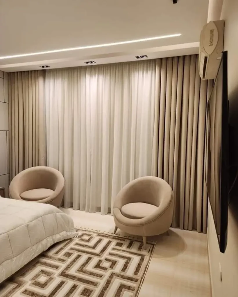 16. Bedroom Aesthetic with Soft Curtains