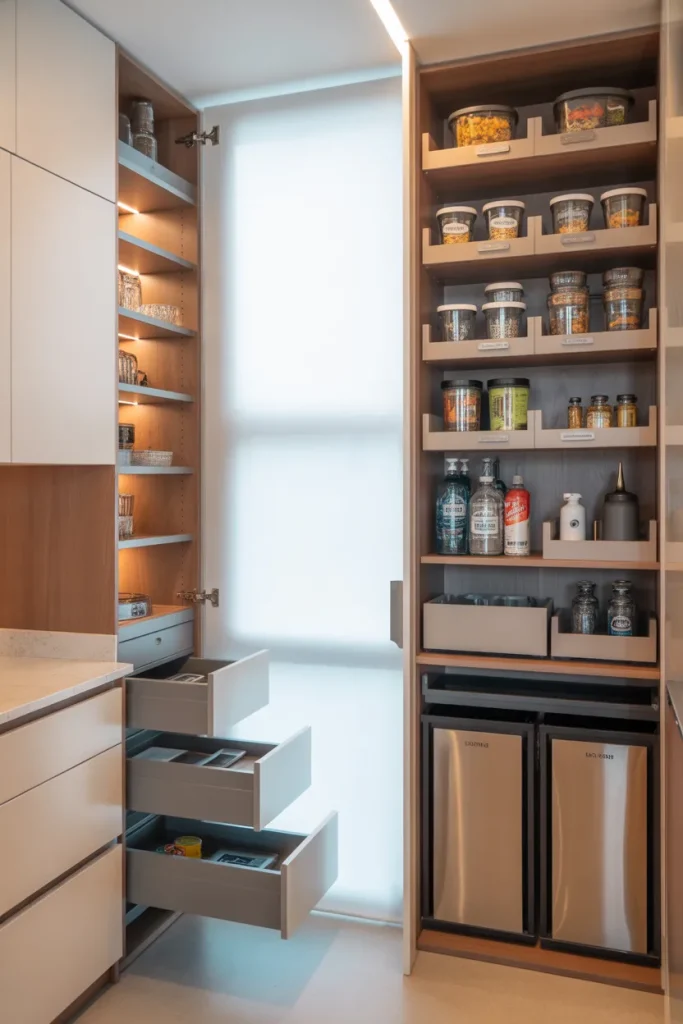 16. Multi-Use Pantry Spaces for Modern Homes