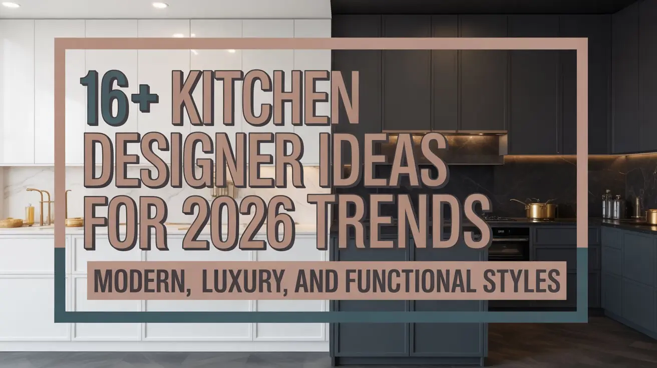 16+Kitchen Designer Ideas for 2026 Trends: Modern, Luxury, and Functional Styles