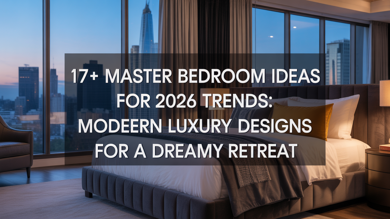 17+ Master Bedroom Ideas for 2026 Trends:a Modern Luxury Designs for a Dreamy Retreat