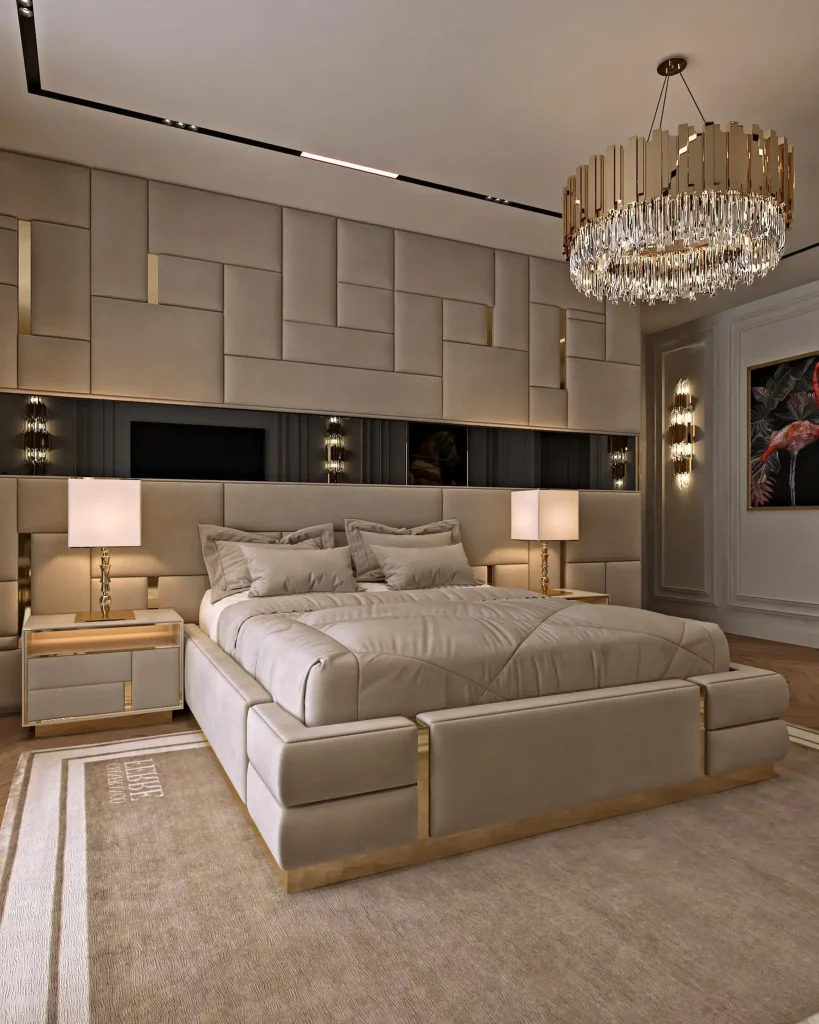 17. Grey Bedrooms with Subtle Metallic Touches