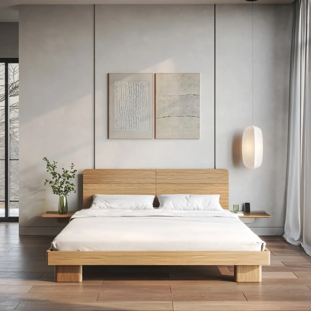 18. Matte Finish Wooden Beds