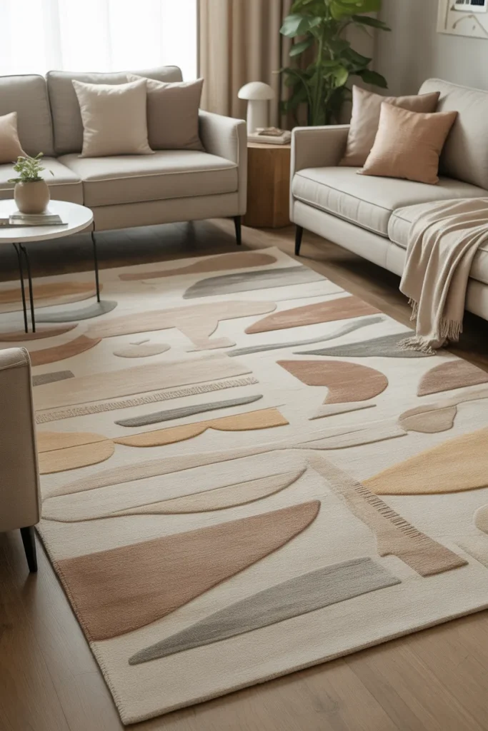 18. Soft Neutral Patterned Rugs