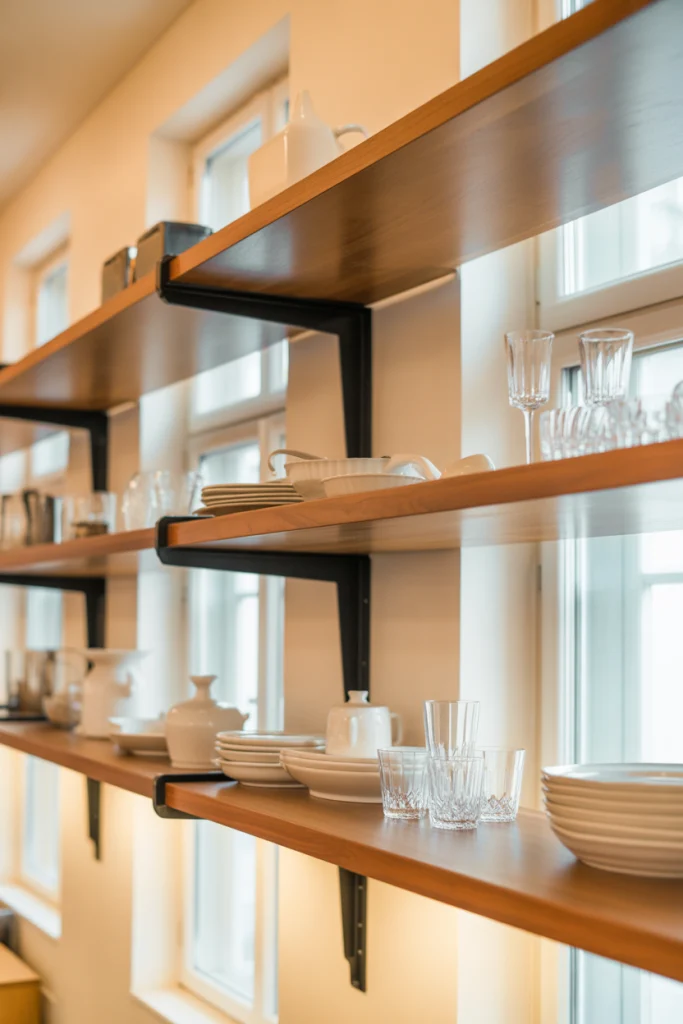 2. Open Shelving for Airy and Stylish Storage