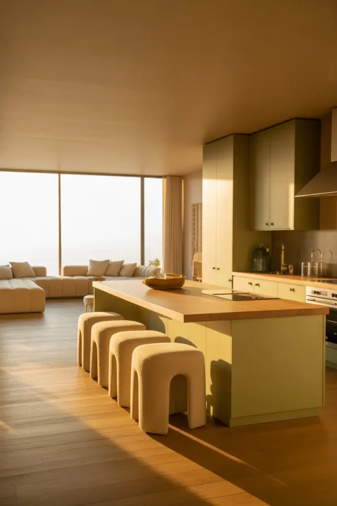 3. Kitchen Islands That Act as Natural Dividers