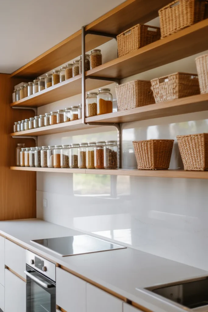 3. Open Pantry Shelving for Easy Access