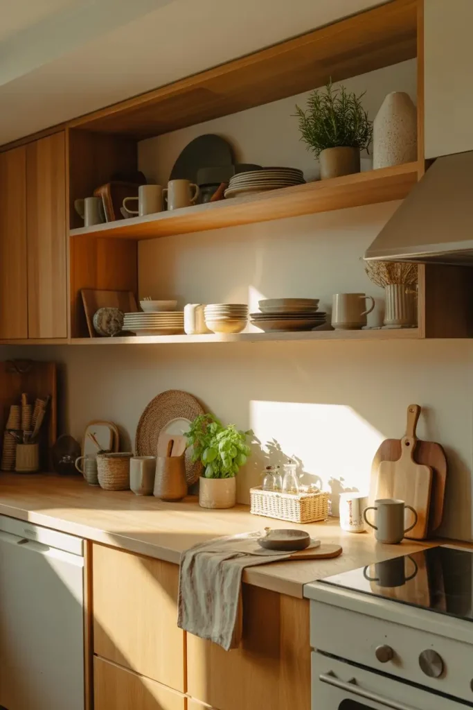 4. Open Shelving That Feels Personal and Warm