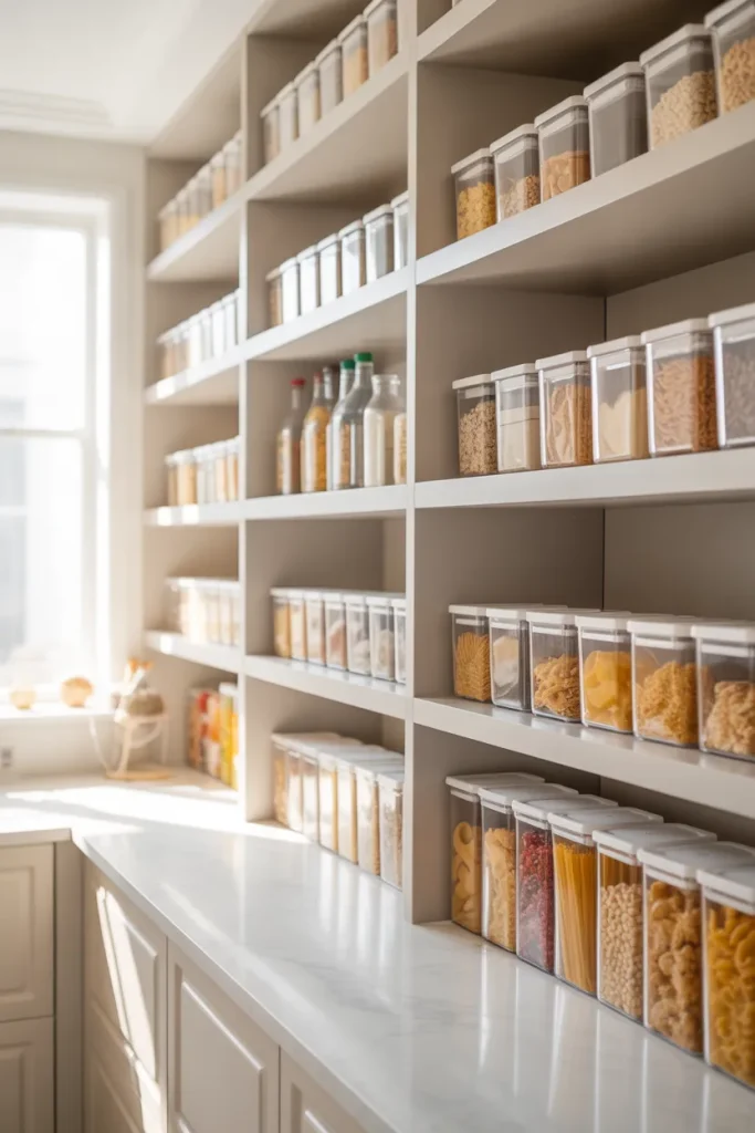 5. Clear Containers That Improve Kitchen Pantry Storage