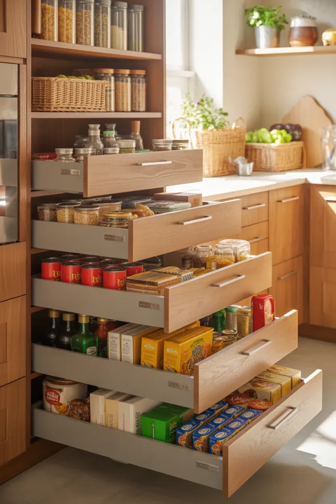 5. Pull-Out Drawers for Easy Visibility