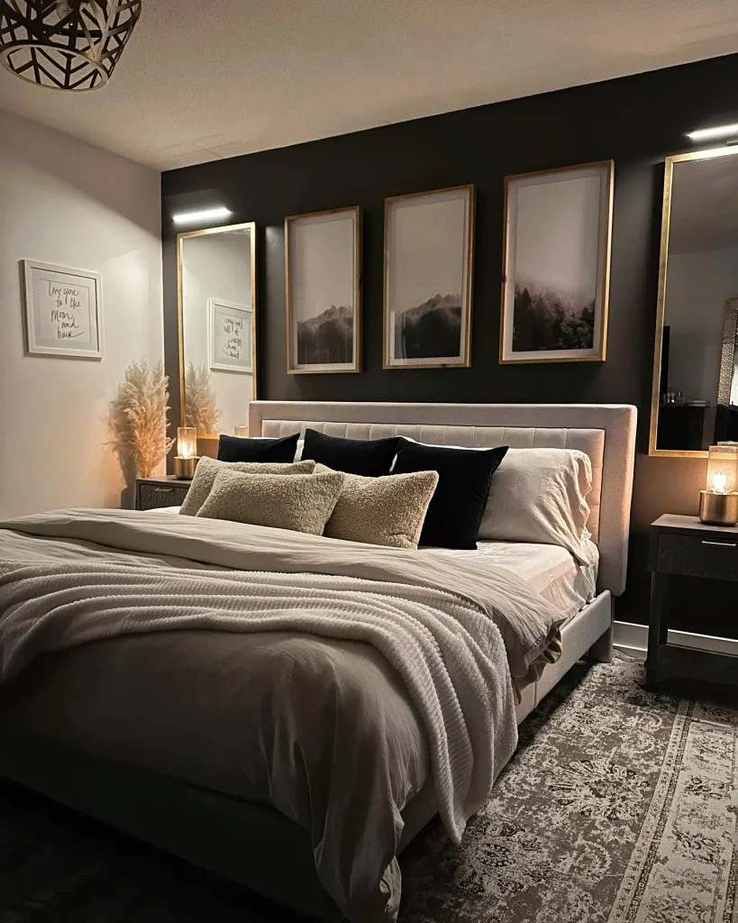 6. Dark and Moody Bedroom Beds
