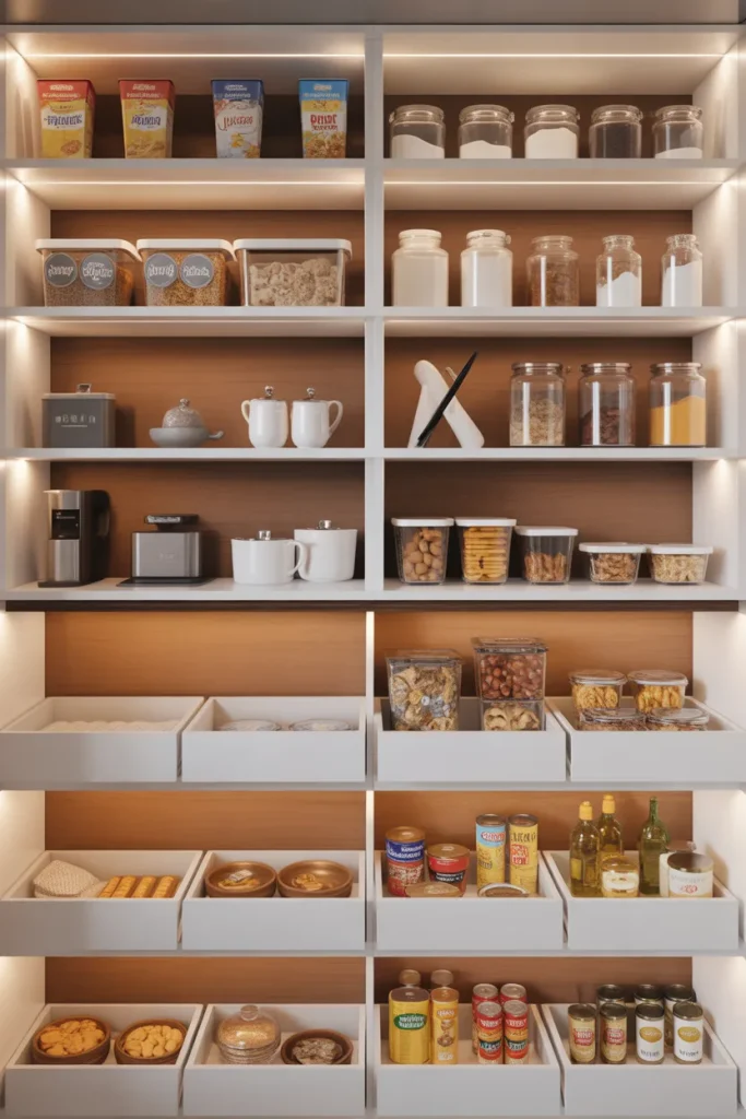 6. Kitchen Pantry Zoning for Better Organization