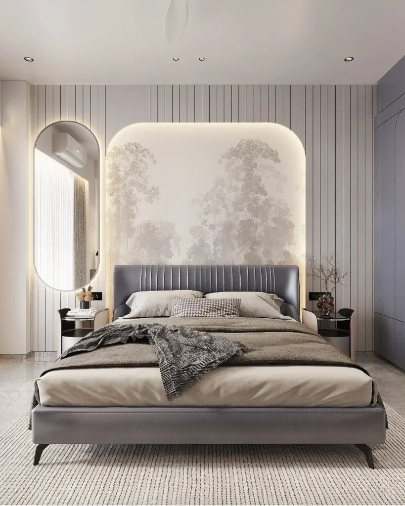 6. Modern Grey Bedrooms with Black Details