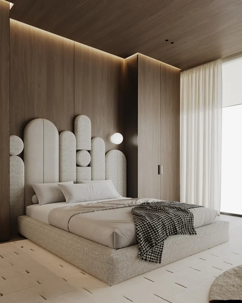 6. Statement Headboards with Artistic Flair