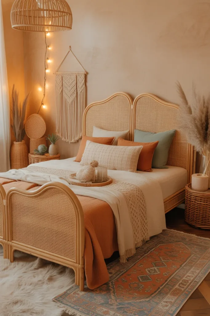 7. Boho Chic Beds with Eclectic Charm