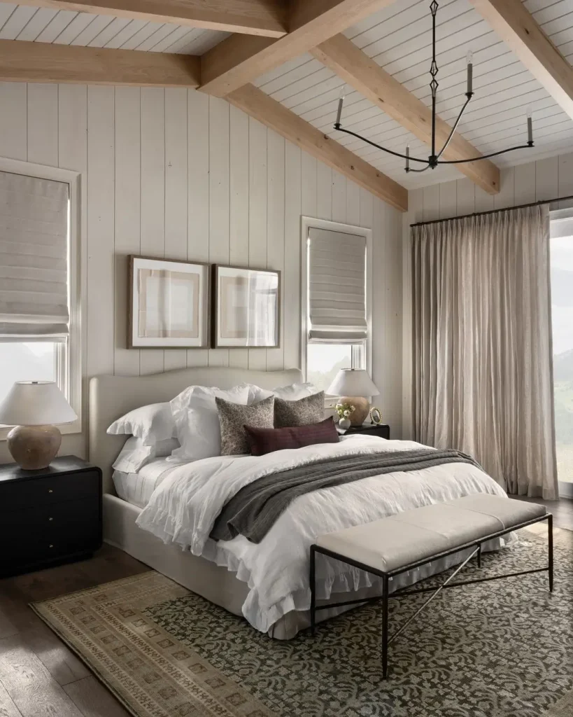 7. Grey Bedrooms with Soft Beige and Cream Layers