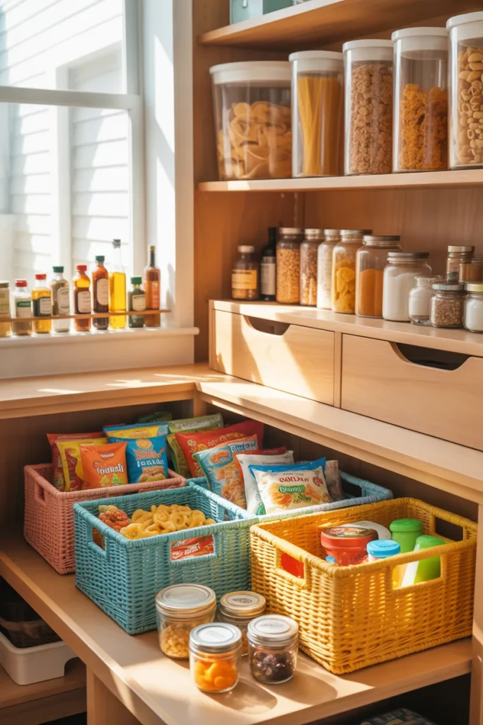 7. Pantry Organization for Kids’ Snacks