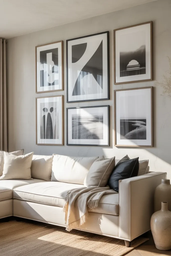 8. Black and White Art for Timeless Style
