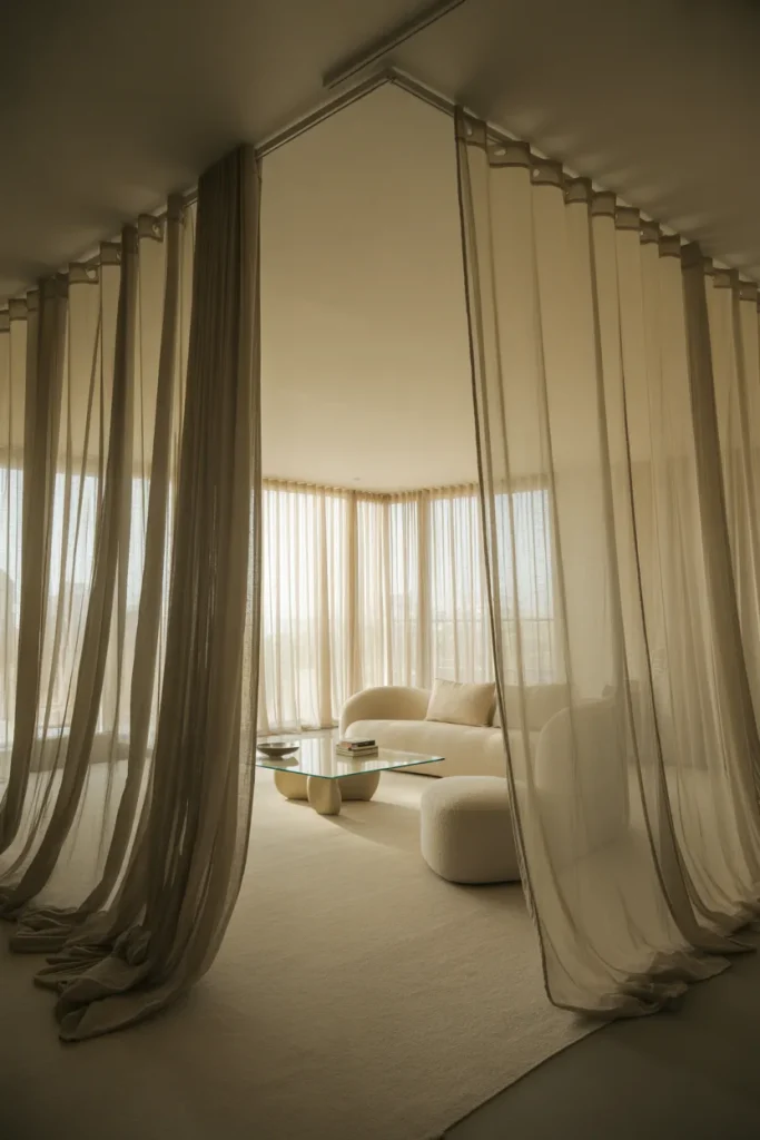 8. Mount Curtains Higher Than the Window