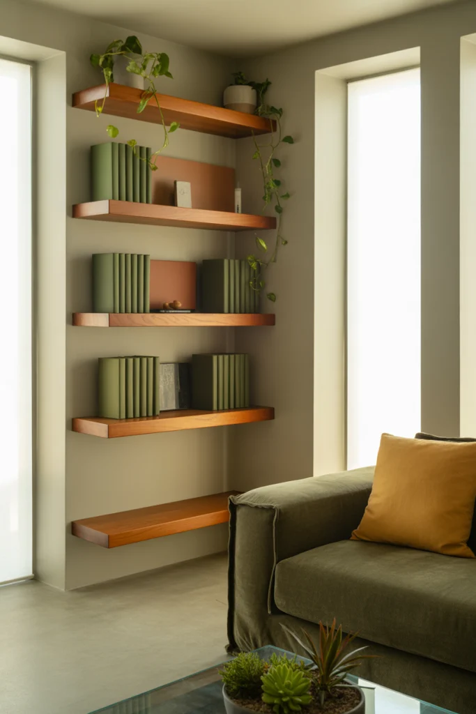 8. Open Shelving Instead of Heavy Cabinets