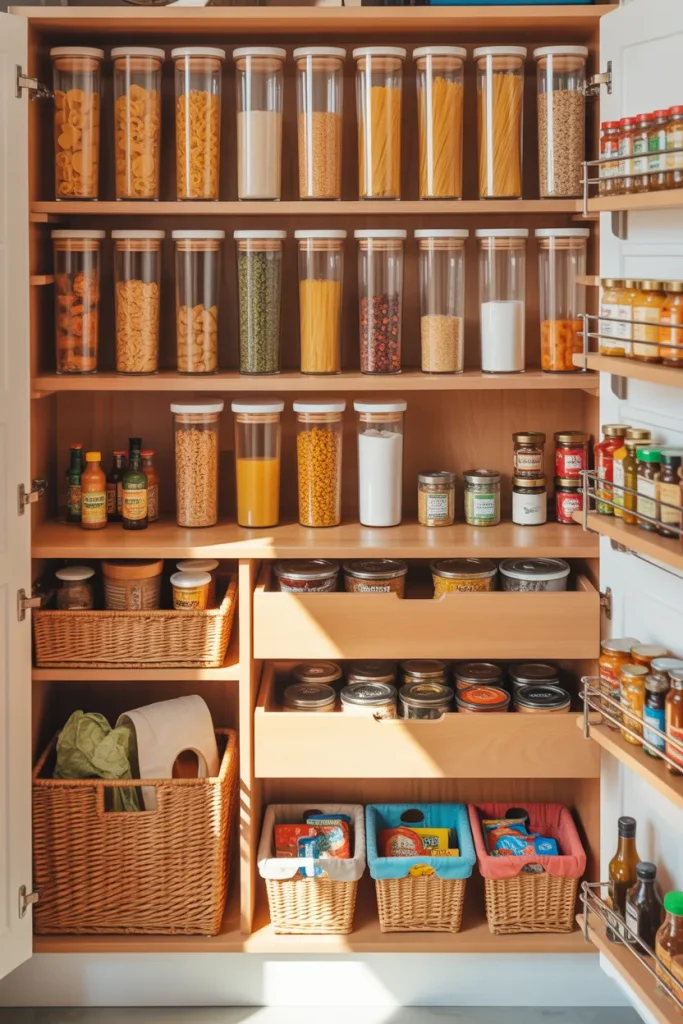 8. Uniform Containers for a Clean Look