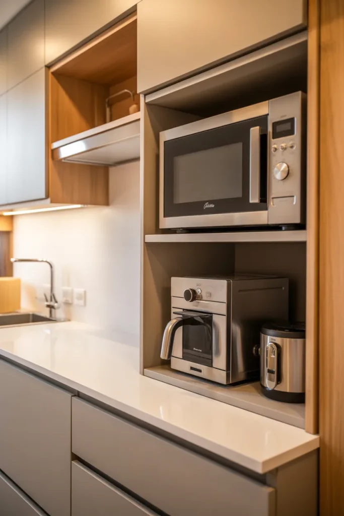 9. Pantry Storage Built Around Appliances