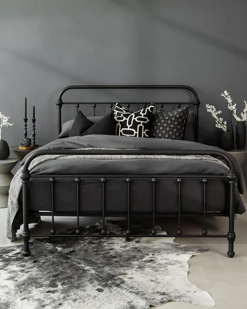 9. Sleek Metal Frames with Industrial Vibes