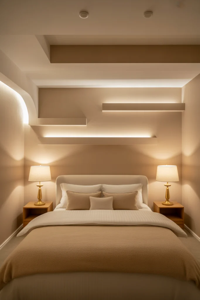 9. Soft, Layered Lighting to Expand Space