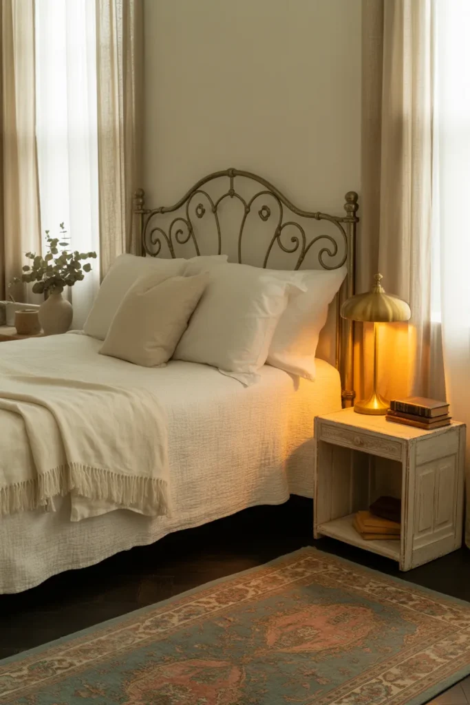 9. Vintage-Inspired Beds with Modern Twist