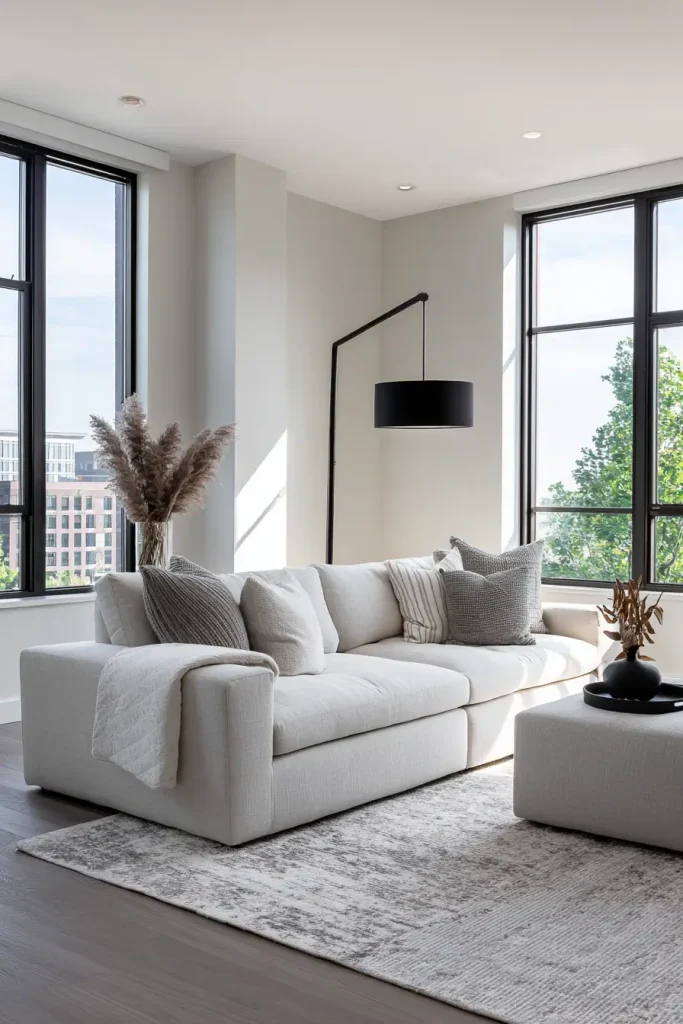 Black Floor Lamps in Modern Living Rooms