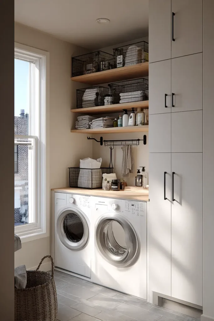 Built-In Hampers with Sorting Compartments